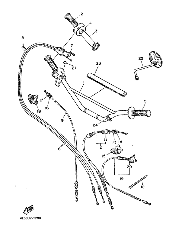Steering handle. cable