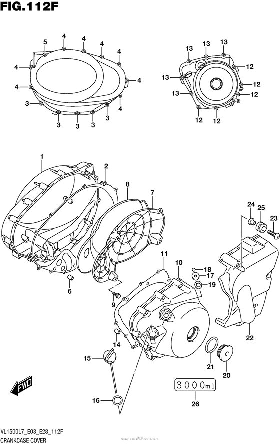 Crankcase Cover (Vl1500Tl7 E28)