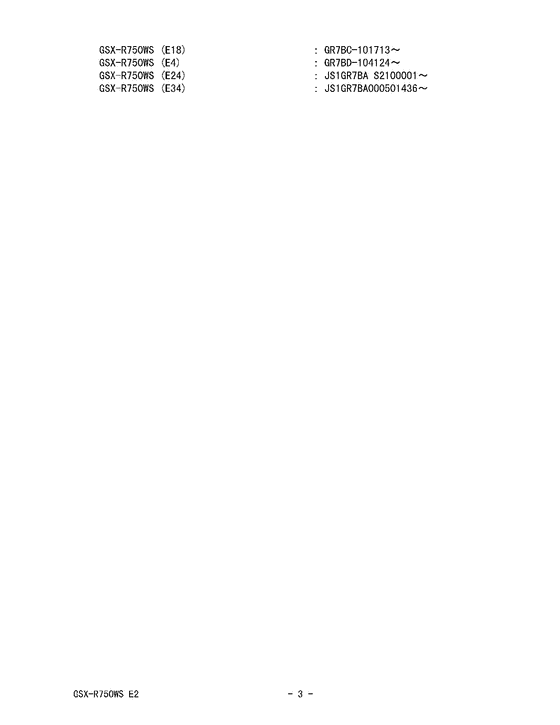 GSX-R750 Catalog preface