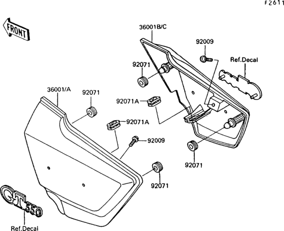 Z550 Боковые обтекатели