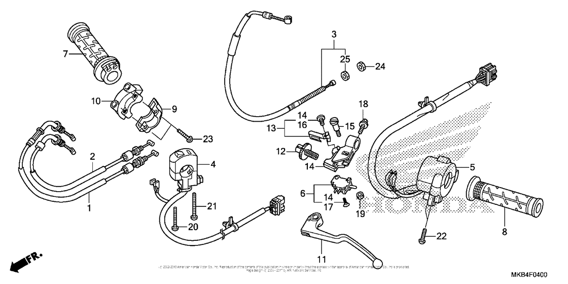 Handle Lever + Switch + Cable