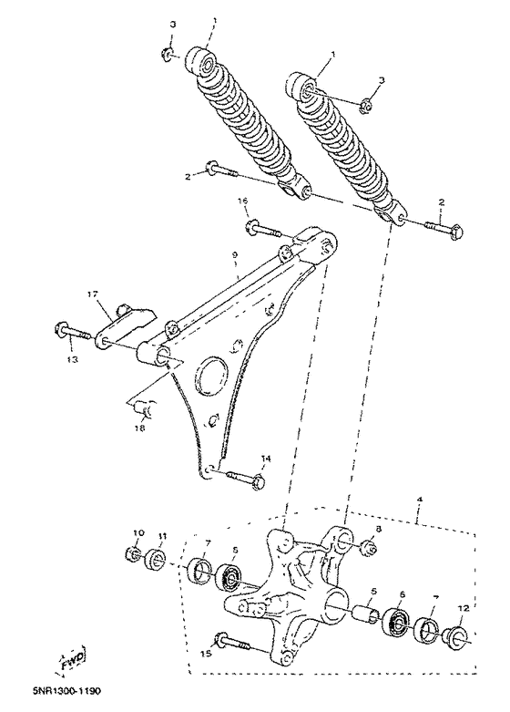 Rear arm. suspension