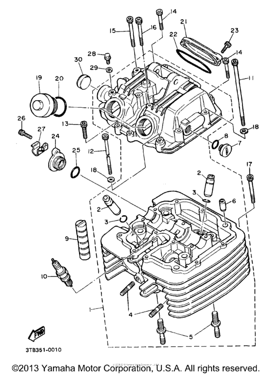 XT600EDC Головка цилиндров