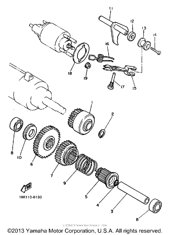 XV700SS Муфта стартера