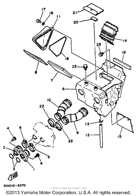 XT350B Воздушный фильтр
