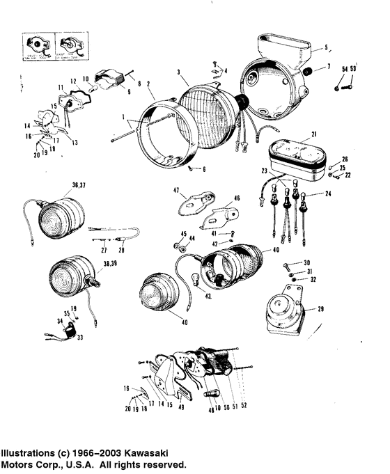 Headlight/taillight/meters  1