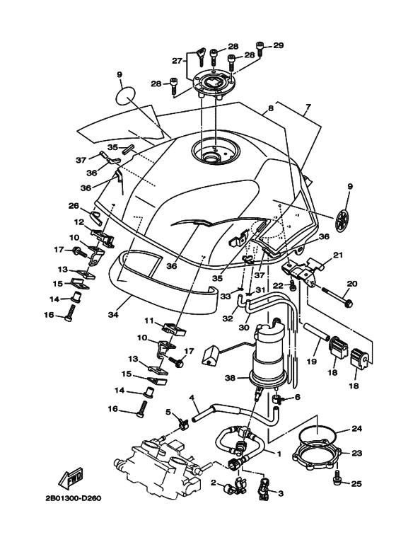 TDM900A Tank fuel