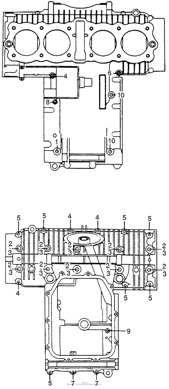 Bolt + washer (crankcase)