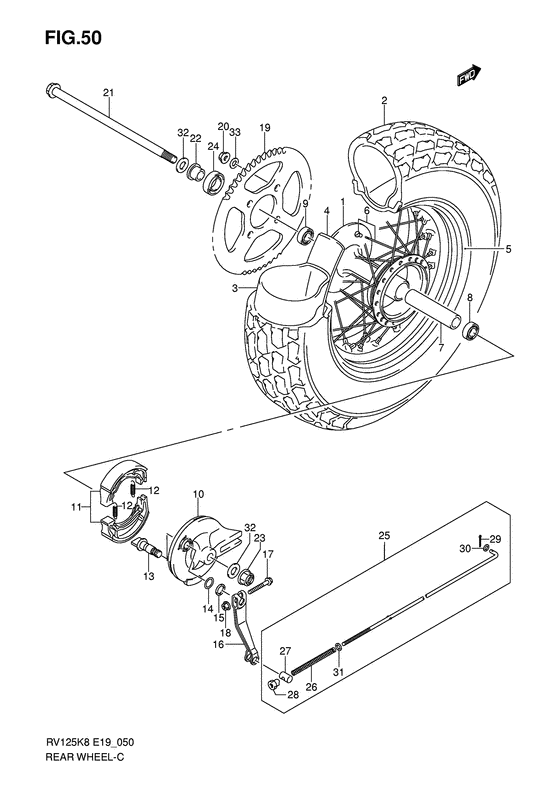 Rear wheel complete assy