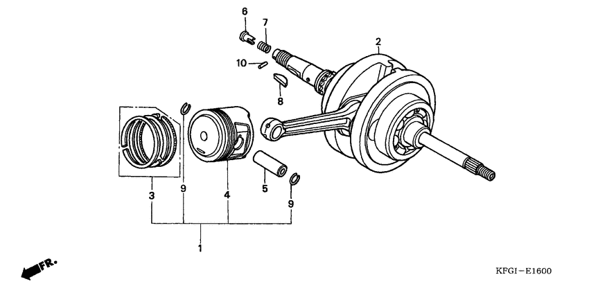 Crankshaft/piston