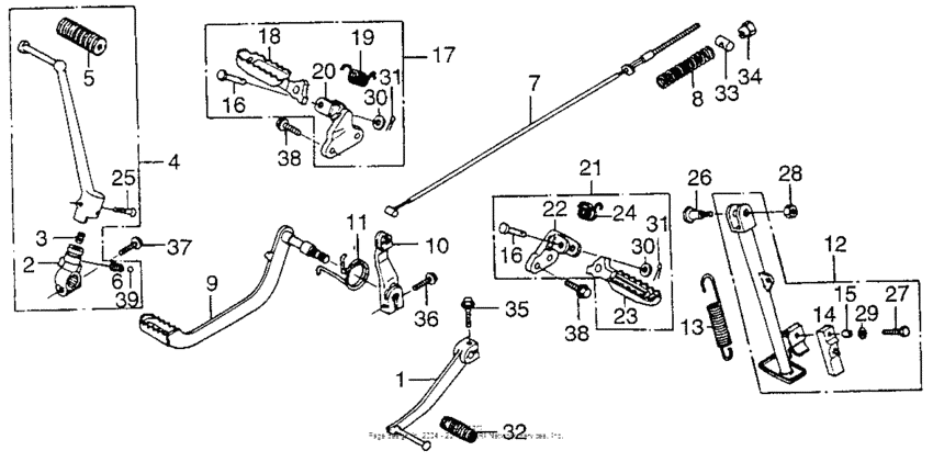 Change pedal + brake pedal