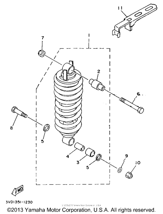 TDM850E Амортизаторы задние