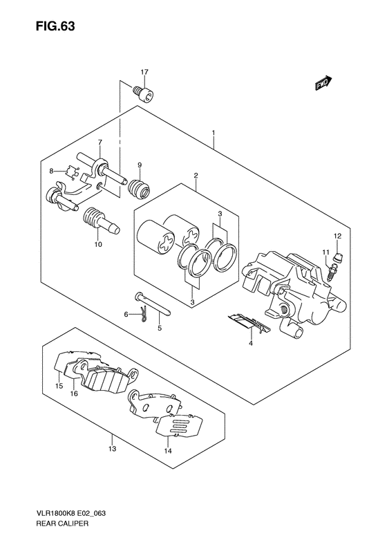 VLR1800 Задний суппорт
