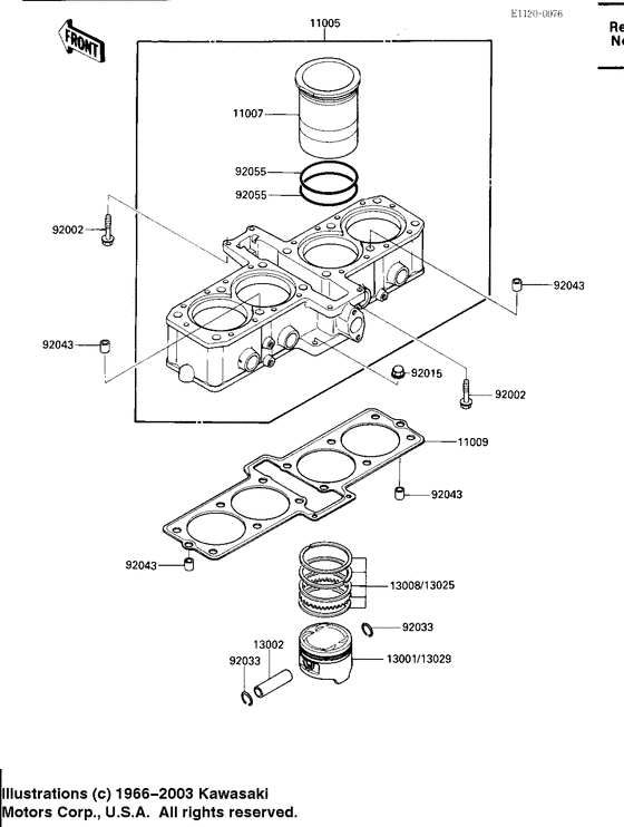 Cylinder/pistons