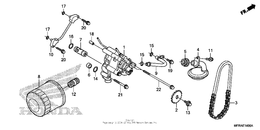 VT1300CS (ABS) Oil filter + oil pump