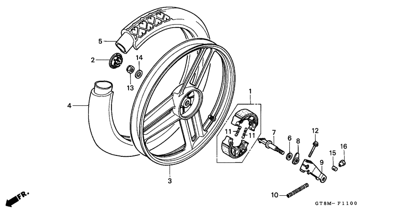 Rear wheel complete assy