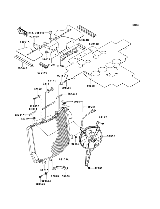 ZX1400 Радиатор