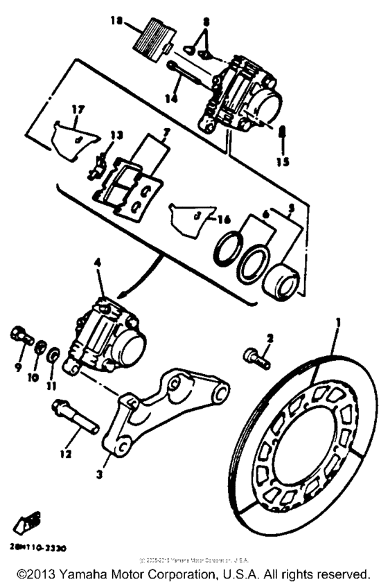 Rear brkae caliper
