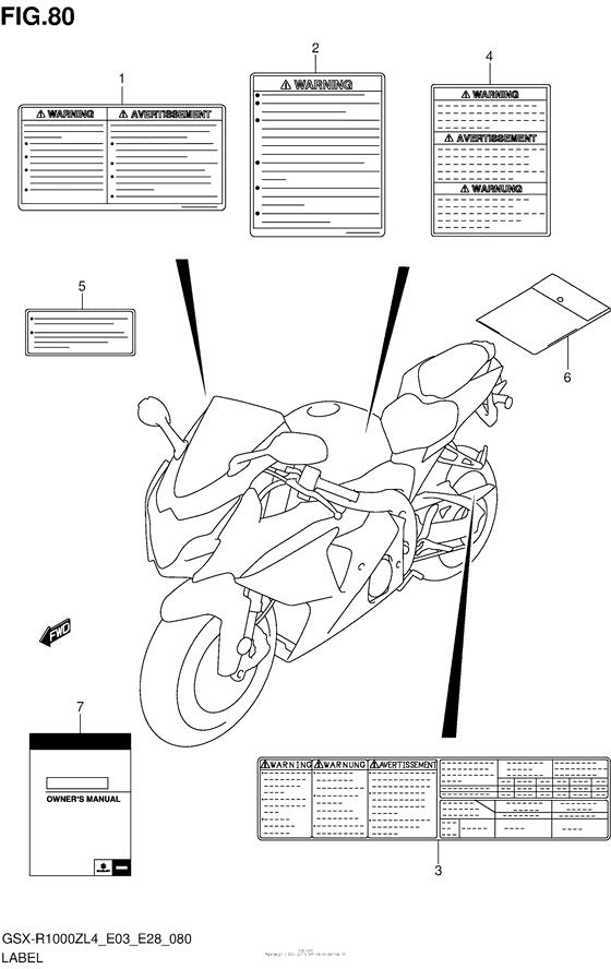 Label (Gsx-R1000Zl4 E28)