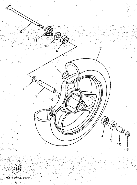 YN50R Переднее колесо