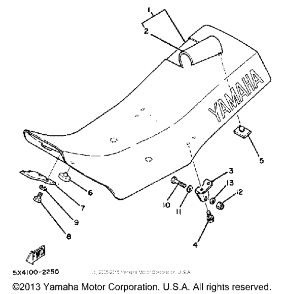 YZ125J Сиденье