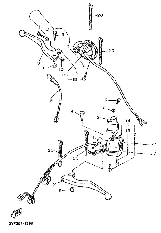 Handle switch. lever