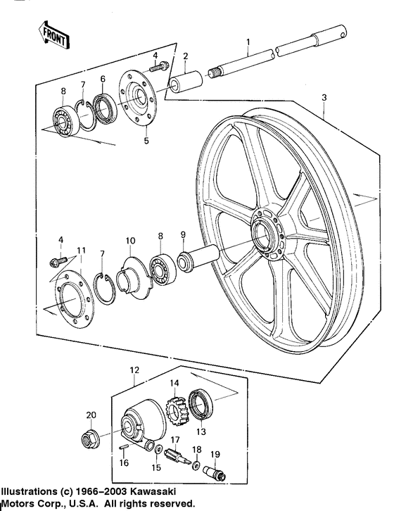 Front wheel/hub