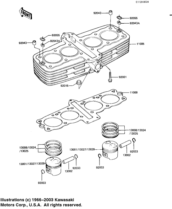 Cylinder/pistons