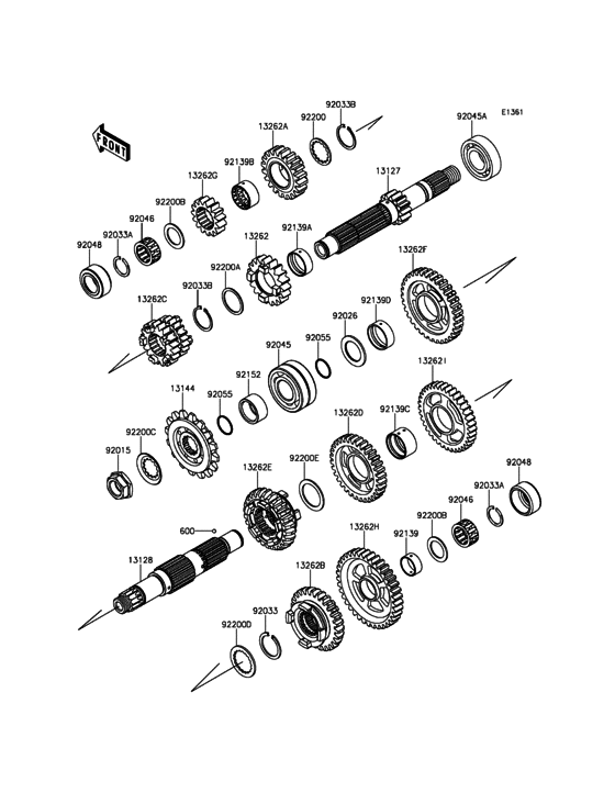 ZX636 Трансмиссия