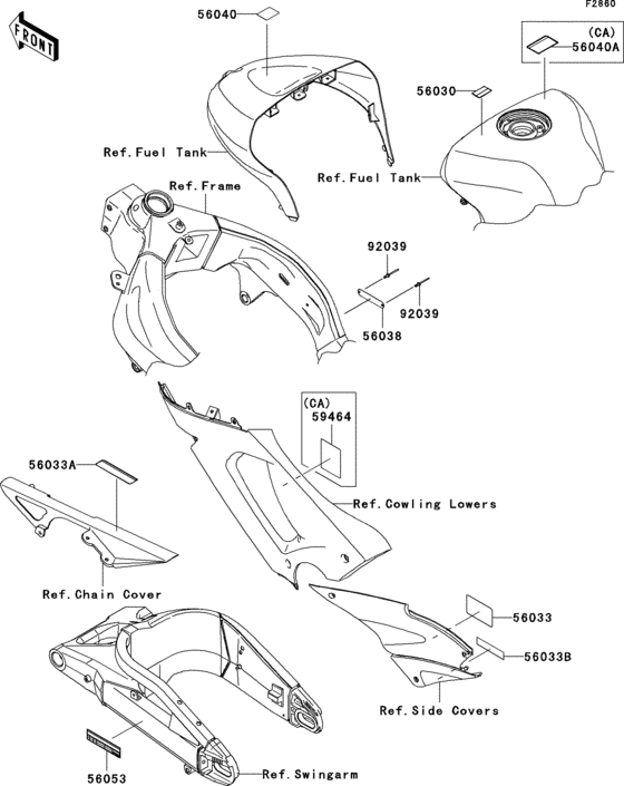 ZX600 Лейбл предостережения