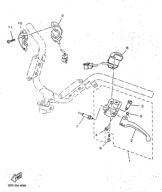 Handle switch. lever