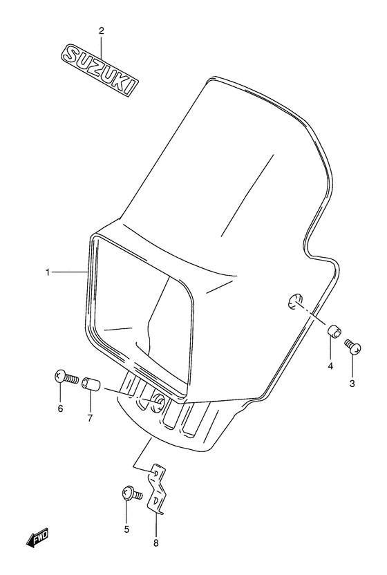 Headlamp cover  front fender