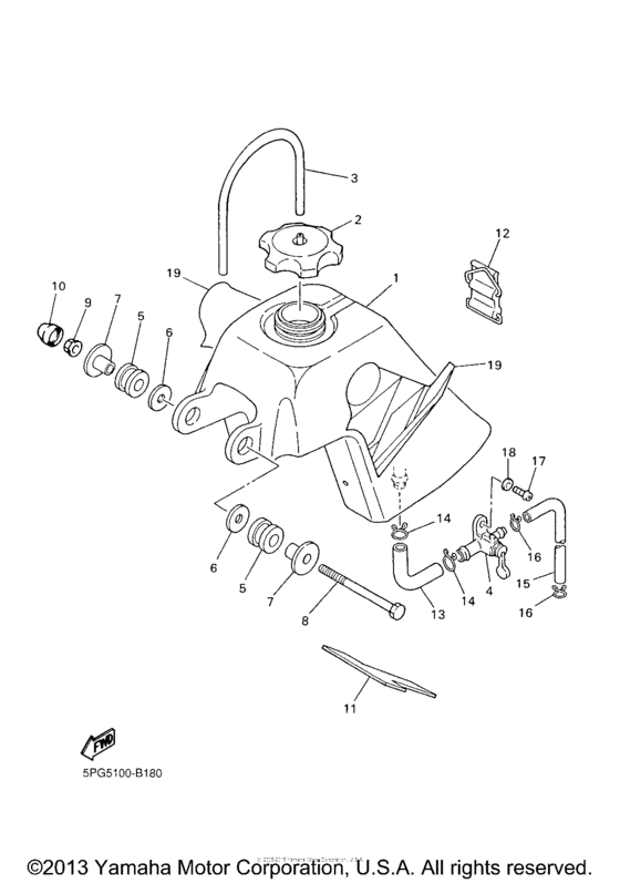 PW50R Топливный бак