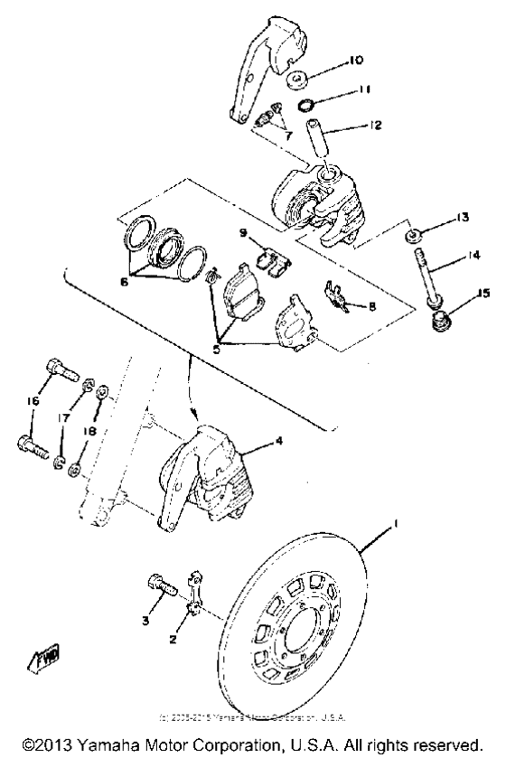 Front disc brake - caliper