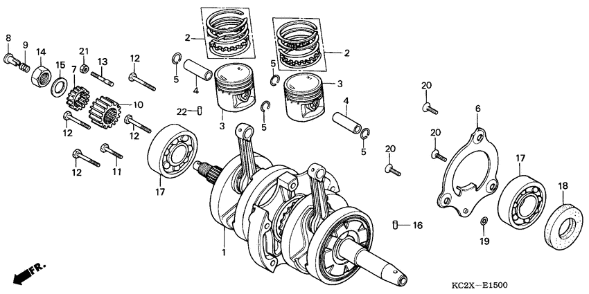 Crankshaft/piston
