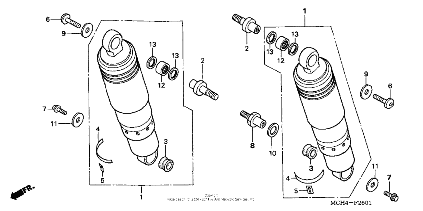 Rear shock absorber (2)
