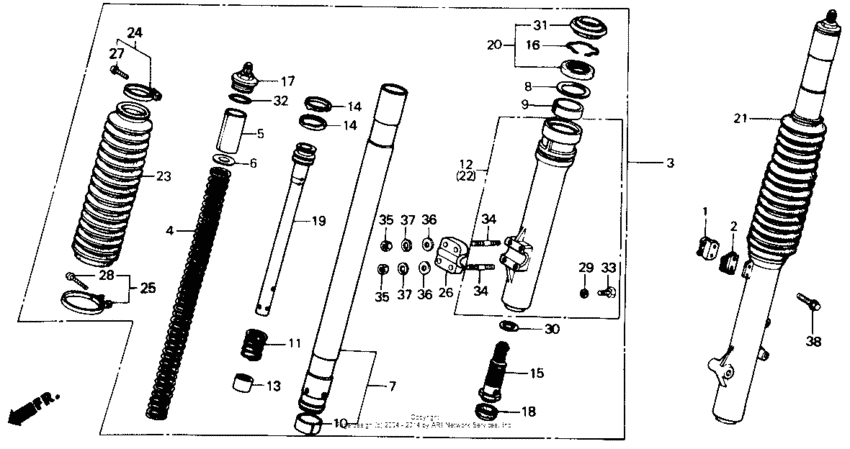 Front fork 84-85
