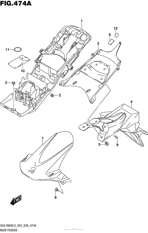Rear Fender (Gsx-R600L5 E03)