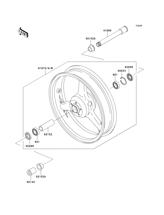 ZX636 Переднее колесо