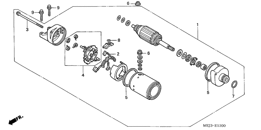 CB1300S Стартерный мотор