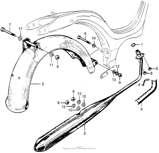 Rear fender + muffler