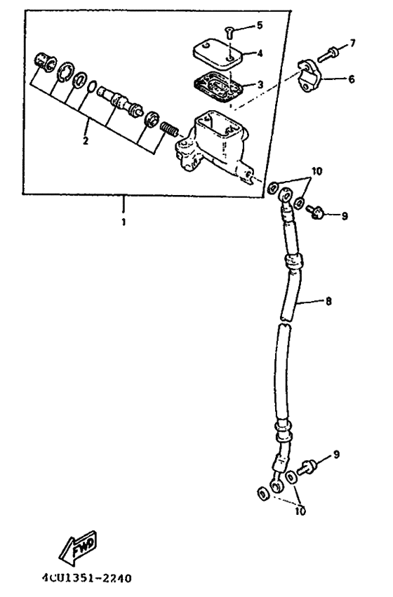 M. cylinder for disk brake