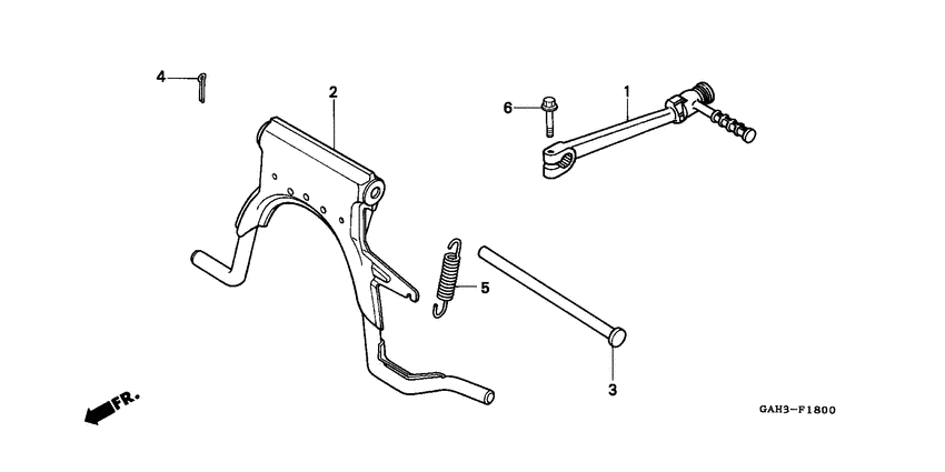 Stand/kick starter arm