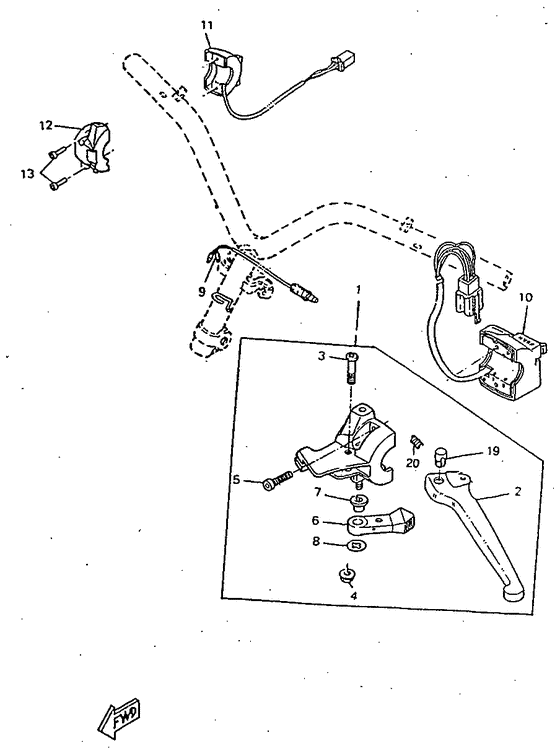 Handle switch. lever