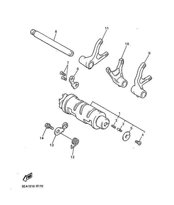 XJR1300 Shift cam. fork