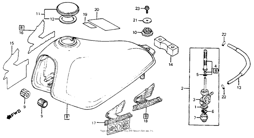 Fuel tank 83-85