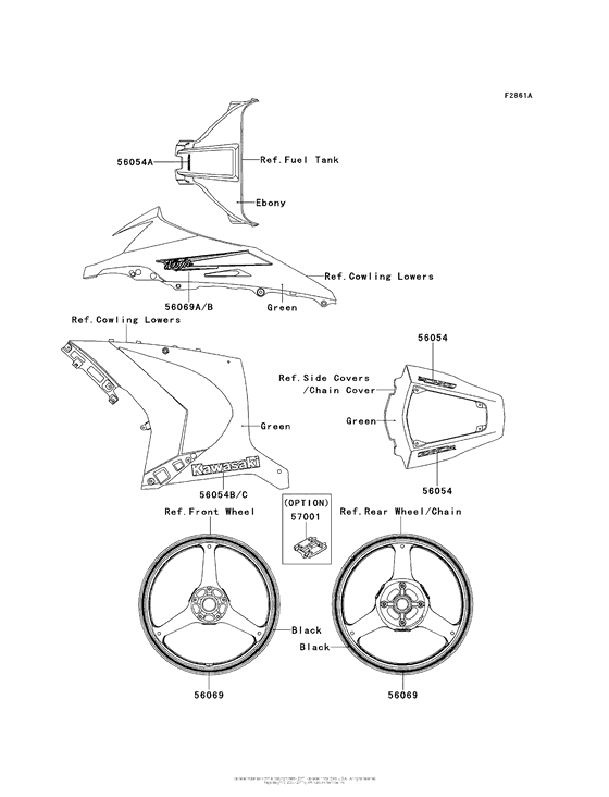 ZX1000 Decals (Green)(Jbf)