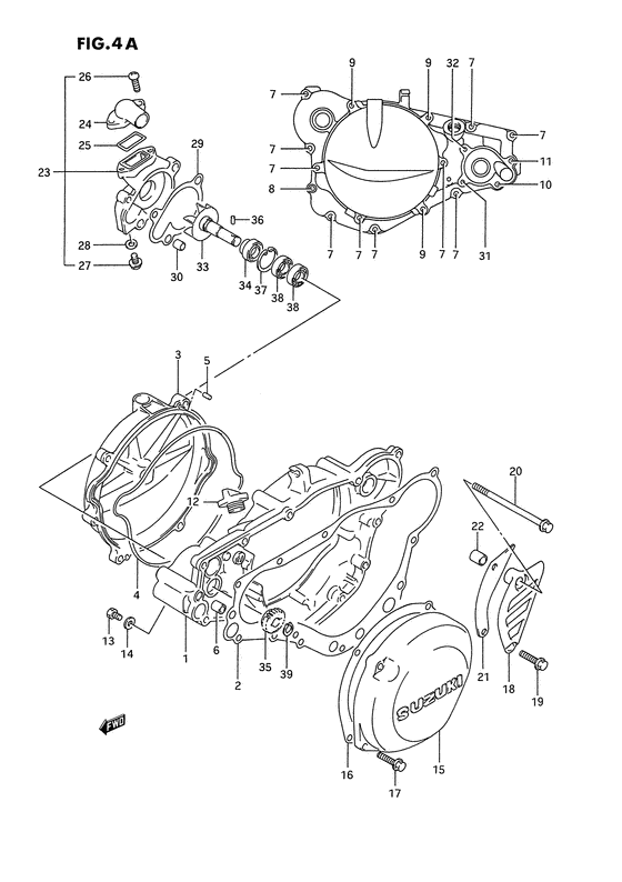 Crankcase cover ass`y  (v