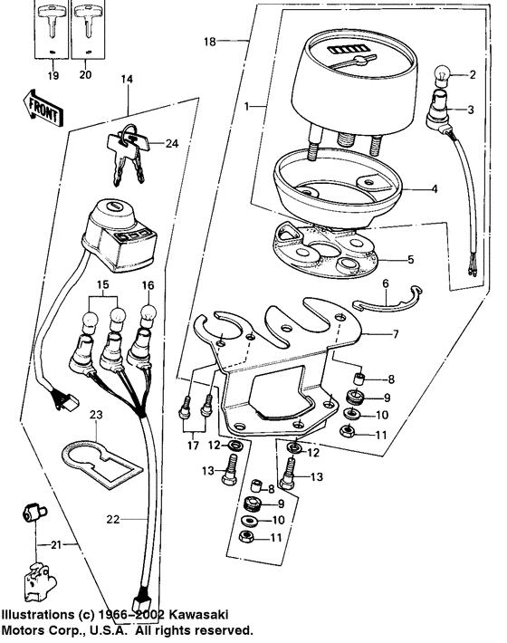 Meters/ignition switch