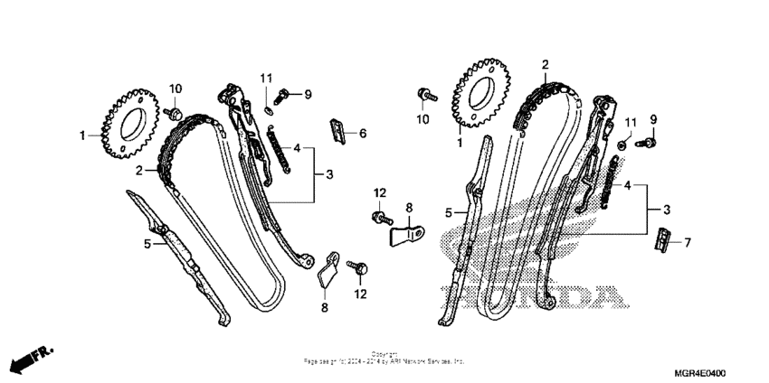 VT750RS Cam chain + tensioner